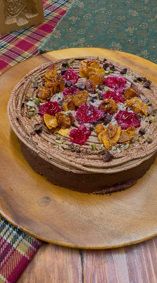 【冷凍】グルテンフリーヴィーガン クリスマスショコラケーキ (12月11日受注締切)