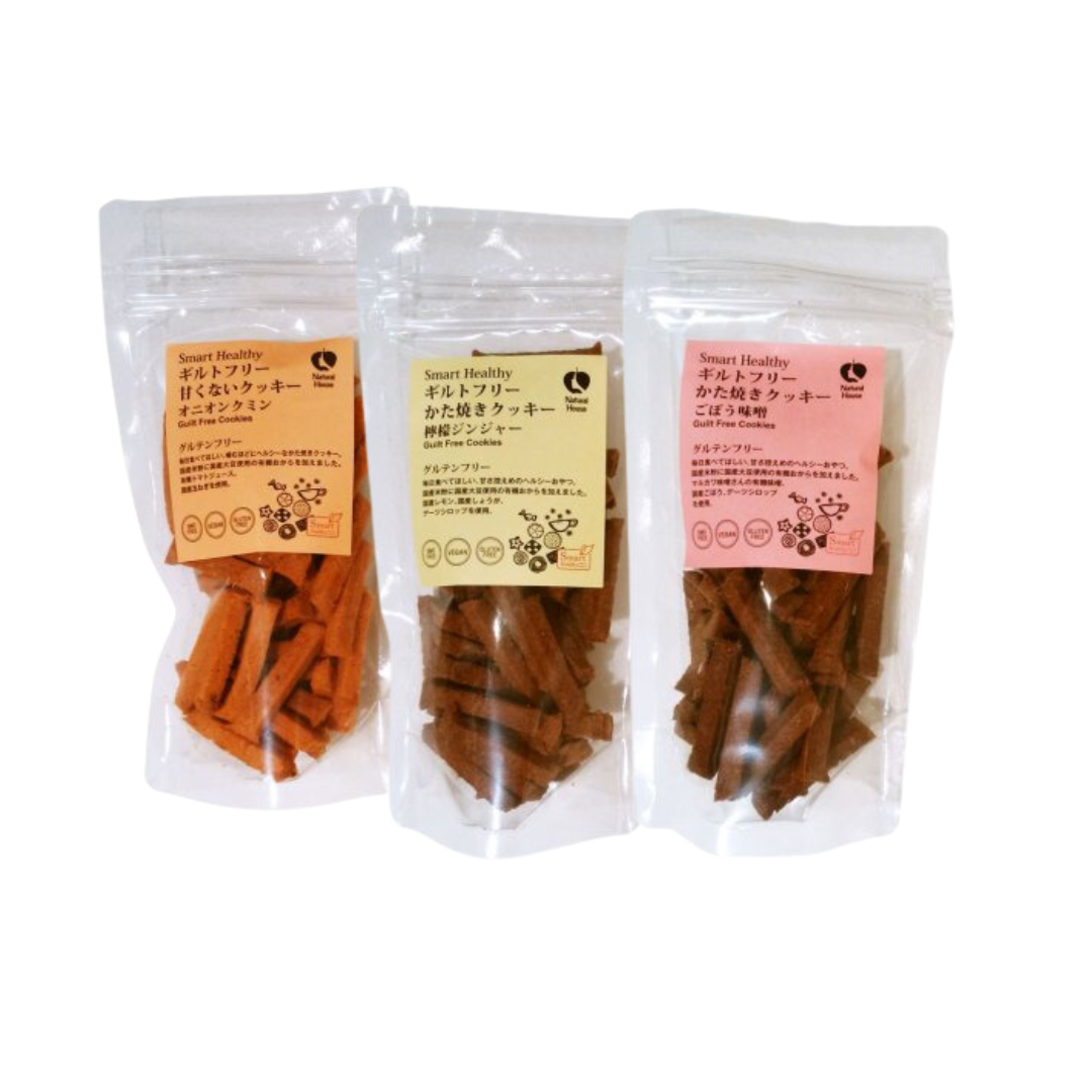 【生産者アソート】茎工房のビーガングルテンフリークッキー 3種セット
