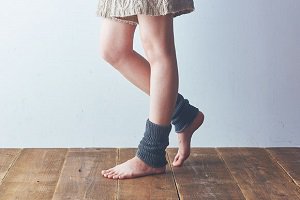 Live Cotton Silk &amp; Wool Double Woven Ankle Warmer (Charcoal Grey) 