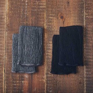 Live Cotton Silk &amp; Wool Double Woven Ankle Warmer (Charcoal Grey) 