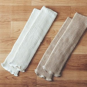 Live Cotton Silk &amp; Organic Cotton Double Woven Leg Warmer (Brown) 45cm 