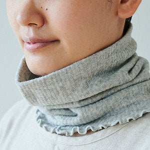 Live Cotton Silk &amp; Organic Cotton Double Woven Neck Warmer (Stone Grey) 