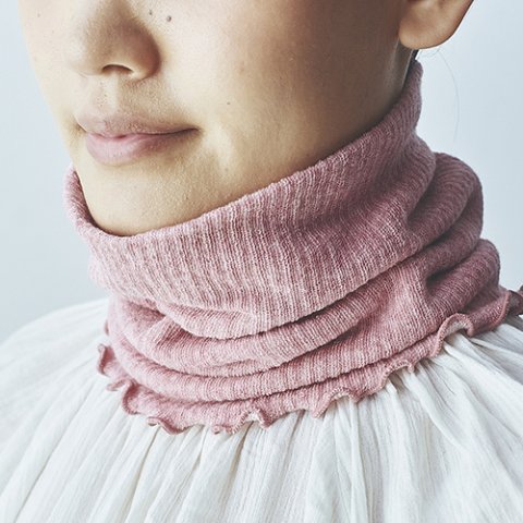 Live Cotton Silk &amp; Organic Cotton Double Woven Neck Warmer (Light Pink) 