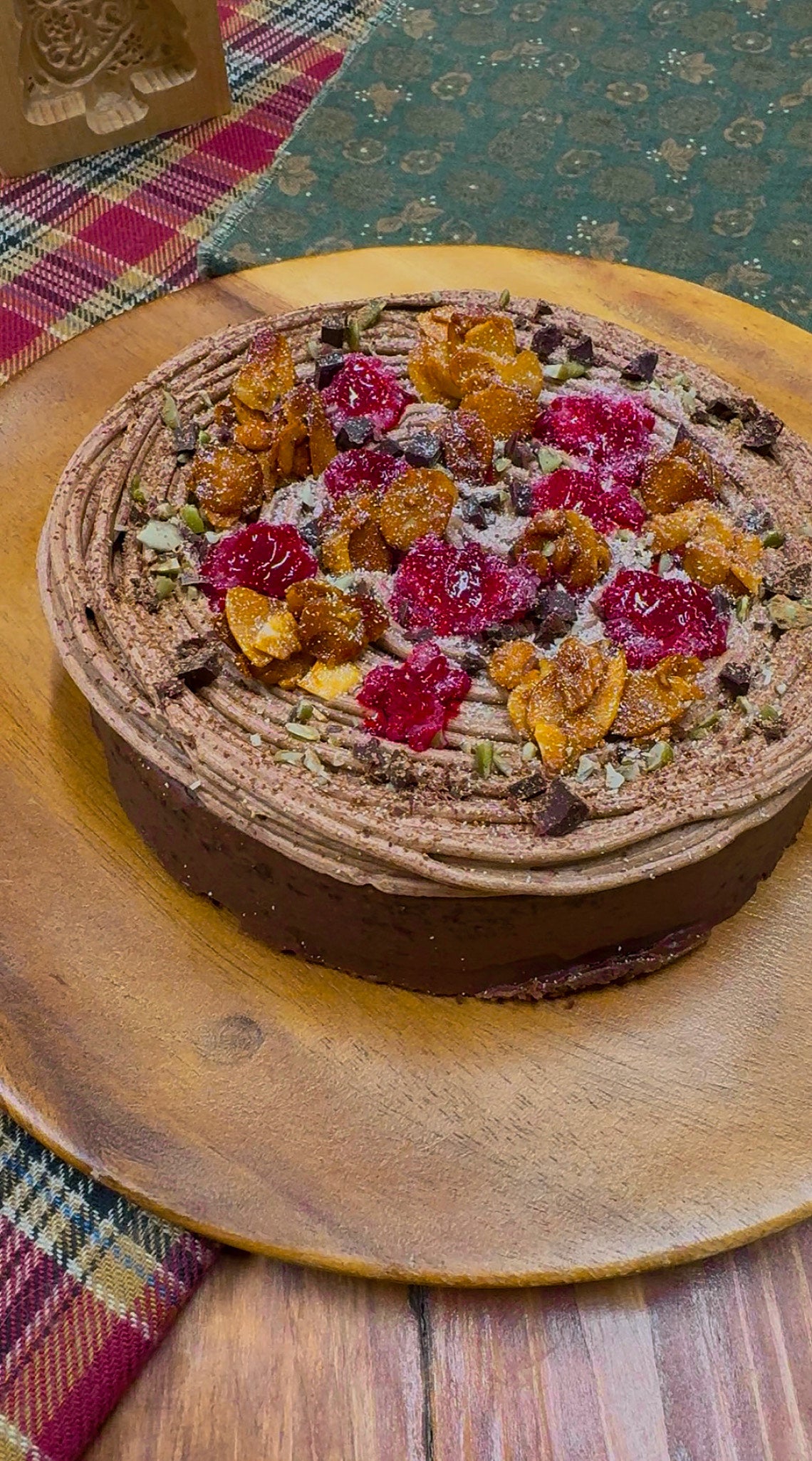 【冷凍】グルテンフリーヴィーガン クリスマスショコラケーキ　　(12月11日受注締切）