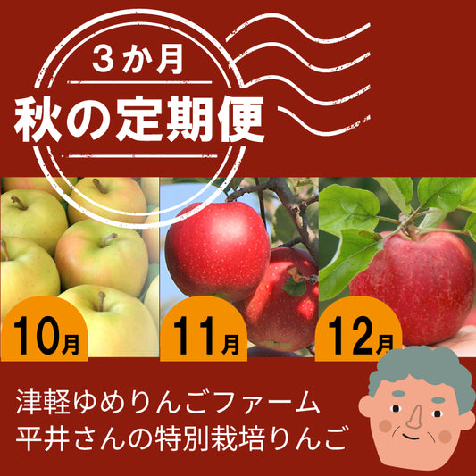 【秋の定期便３か月】平井さんの特別栽培りんご