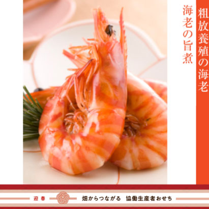 【冷蔵】粗放養殖の海老旨煮（3尾）（御節単品B-8）